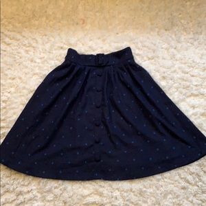 Wool polka dotted skirt